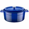 LAVA Metall Gusseisen Topf, Durchmesser 32 cm, Blau, 9,8 l