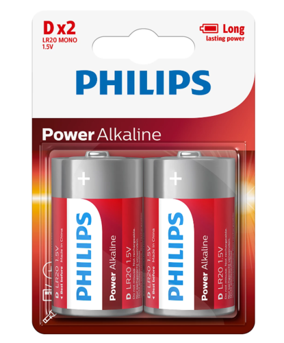 Philips Baterije D 1,5 V Power Alkaline
