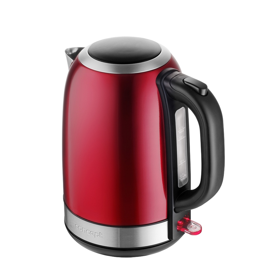 Concept RK3243 rýchlovarná kanvica nerezová 1,7 l, červená