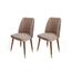 Súprava jedálenských stoličiek Hugo Beige and Walnut, 2 ks