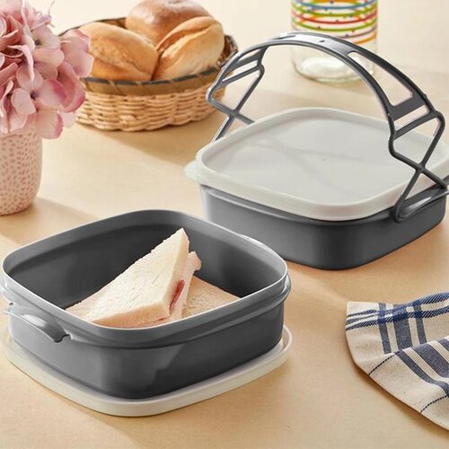 QLUX Plastični nosilec za hrano 2x 1 l, mešanabarva