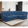 Husă extensibilă pentru canapea de colț Denia albastru, 340 - 540 cm x 60 - 110 cm