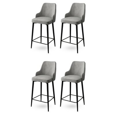 Barstuhl-Set Enox Grey, 4 Stück