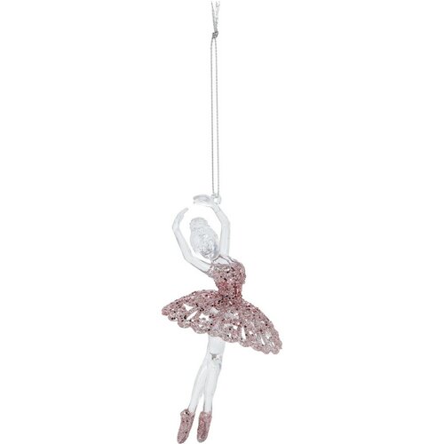 Weihnachtsschmuck-Set Ballerina 15 cm,  2 St., Rosa