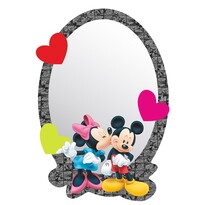 Lustro samoprzylepne dla dzieci Mickey i Minnie, 15 x 21,5 cm