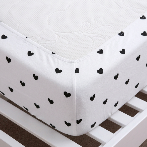 Cearșaf de pat 4Home Inimioare, jersey, 160 x 200 cm
