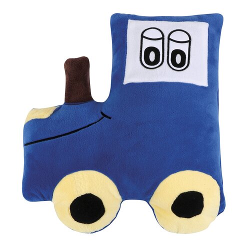 Bellatex Geformtes Kissen Traktor blau, 45 x 30 cm
