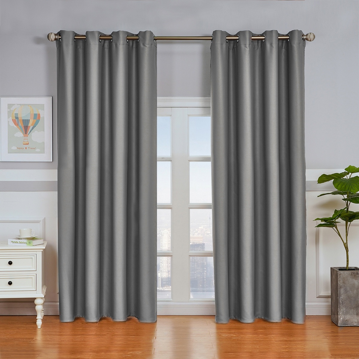 Draperie blackout 4Home Cairo gri, 150 x 250 cm