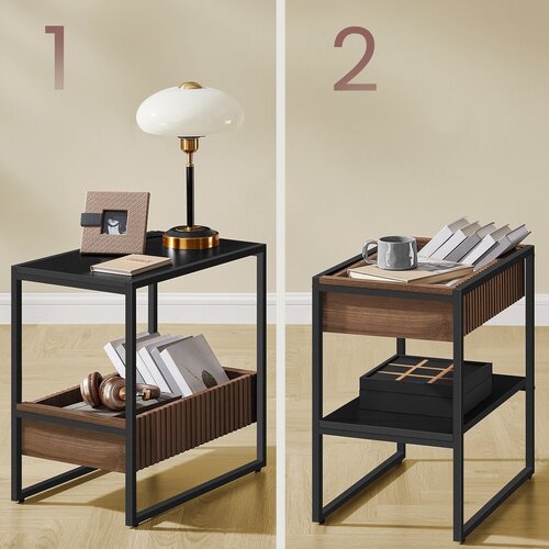 Stolik pomocniczy E1082 BK, czarny