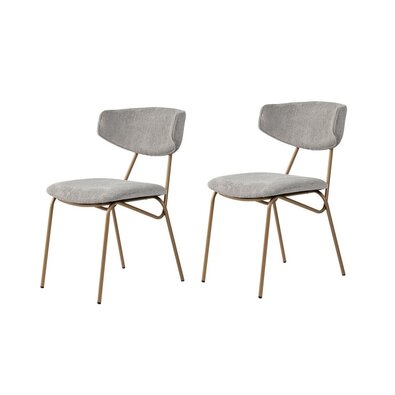 Set de scaune de sufragerie Nancy Grey and Gold, 2buc.