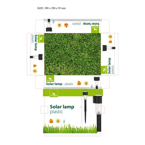 Happy Green Lampă LED încastrabilă solarăargintie, 31 cm
