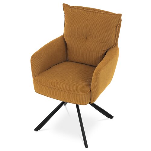 Sada jedálenských stoličiek s vratným mechanizmomHC-X1128 YEL2, manšestr, 2 ks