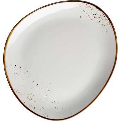 Mäser Овальна тарілка Pintar White коричневі крапки 29 x 26 см