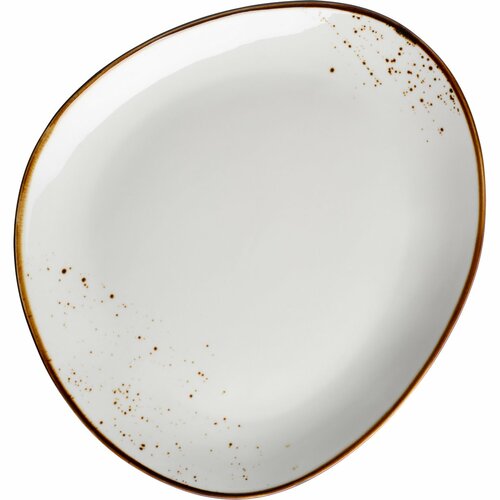 Mäser Овальна тарілка Pintar White коричневі крапки 29 x 26 см