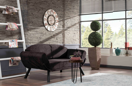 Ausziehbare Couch Genzo Black