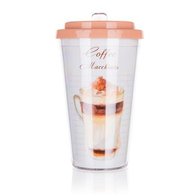 Banquet Potovalni lonček z dvojno steno COFFEE 0,5l , kava macchiato