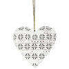 Závesná kovová dekorácia Cloverleaf heart, 10,5 cm
