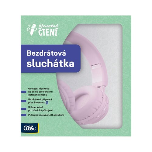 Kouzelné čtení - BT sluchátka (růžová)