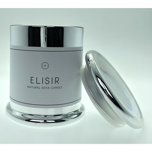 Maxxo Elisir Silver Dekoratívna sviečka, prírodný vosk