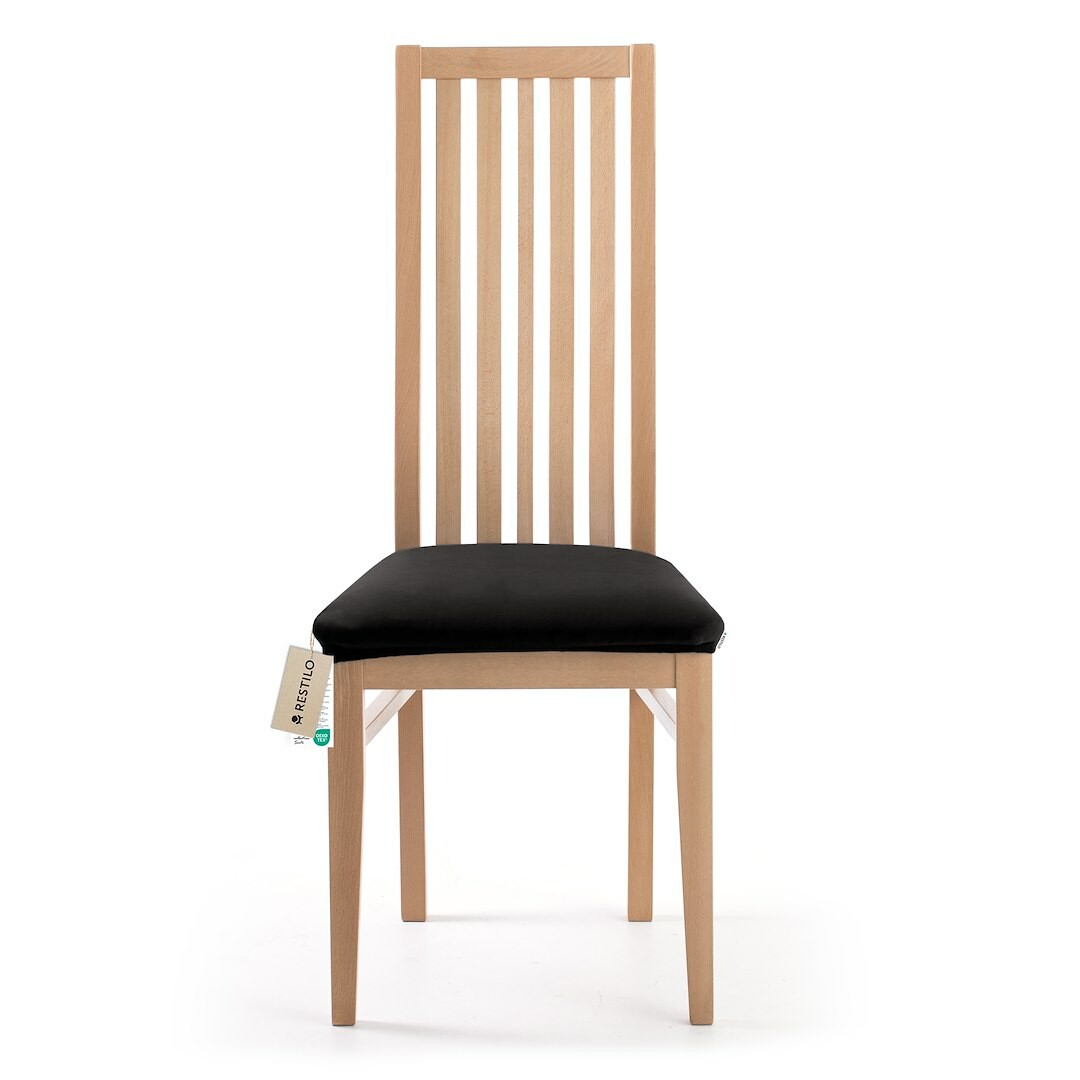 Restilo Napínací poťah na sedák na stoličku čierna, 40 x 40 + 5 cm