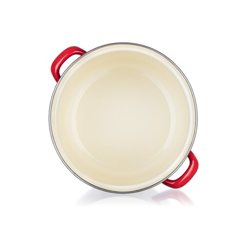 Banquet Emailira hrnce s poklicí Milton red , 20cm, 3,4 l