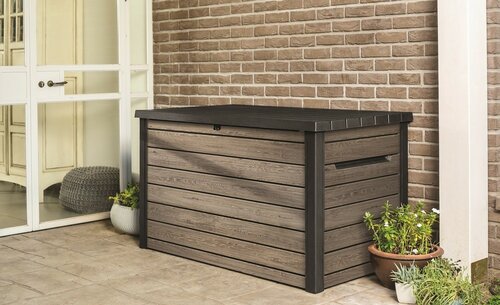 Keter cutie de depozitare pentru grădină Deco 870 l, maro deschis