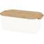 EH Škatla za pecivo z bambusovim pokrovom, kremna,33 x 12 x 18,5 cm