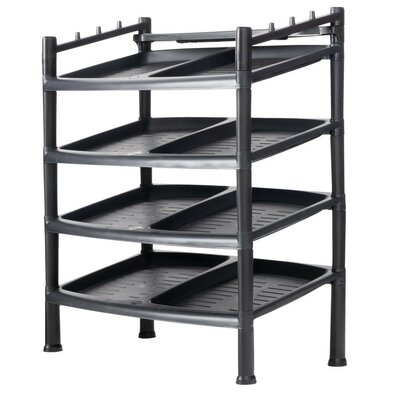 Raft pentru pantofi 4 etaje Black 52 x 34 x 67 cm