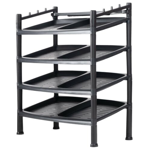 Raft pentru pantofi 4 etaje Black 52 x 34 x 67 cm