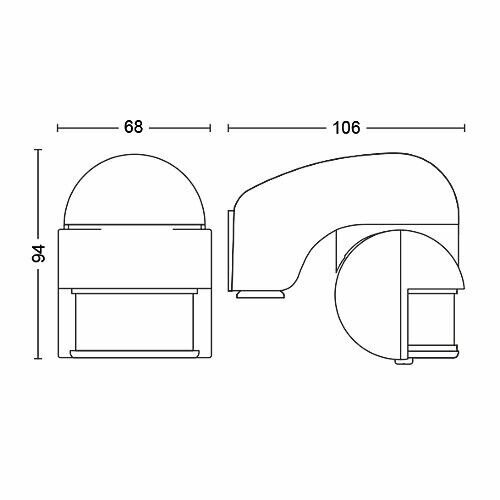 Lampă de exterior Philips Virginia, cu senzorde deplasare, gri