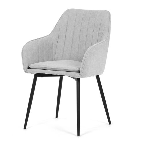 Satz Esszimmerstühle 2 Stück, silber, 53 x 80 x 62 cm