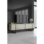 Televizní stolek Luxe Travertine and Black