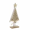 Weihnachtsbaum aus Holz mit Ornamenten, weiß, 11 x 23 x 4 cm