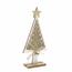Weihnachtsbaum aus Holz mit Ornamenten, weiß, 11 x 23 x 4 cm