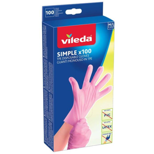 Levně Vileda Simple rukavice M/L 100 ks