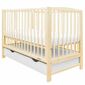 New Baby Pătuț pentru copii Lilly cu laturidetașabile și sertar, natural