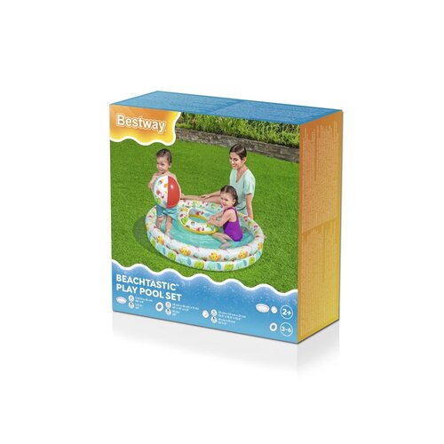 Bestway Nafukovací SET - bazén 122 cm, plavecký kruh 46 cm, lopta 27 cm