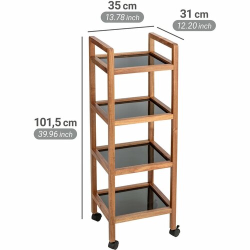 Wenko Pojizdný regál FONDI –  4 police