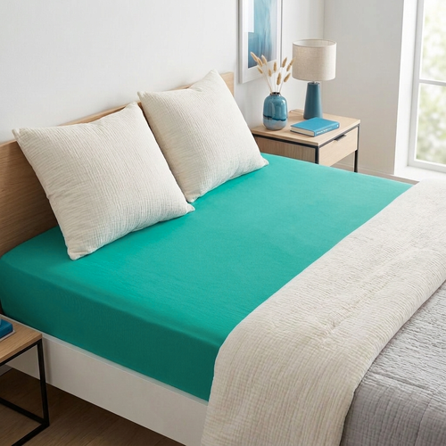 4Home Jersey-Bettlaken IDEAL grün türkis, 200–220 x 200 cm