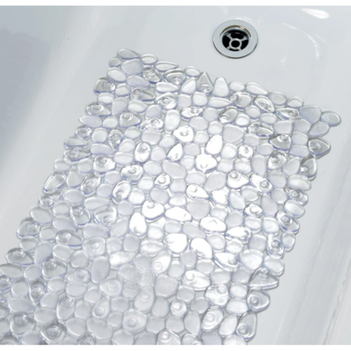 Килимок для ванної Spirella Протиковзкий килимокRIVER STONE, прозорий, 75 x 36 см