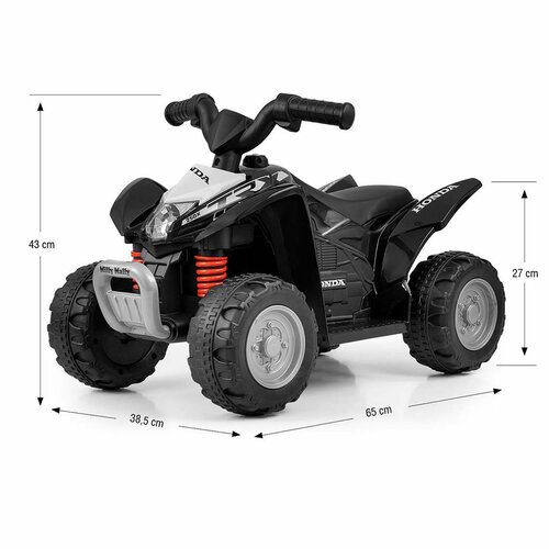 Milly Mally Dětská elektrická čtyřkolka Honda ATV, černá