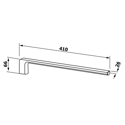 GEDY PI2202 Stały uchwyt na ręcznik Pirenei 41 cm, biały matowy