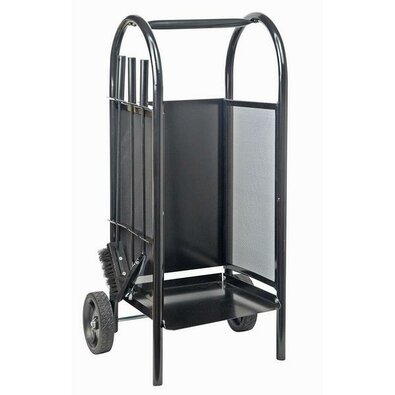 Kôš krbový/vozík s náradím 82,5 cm, oceľ 3-dielna súprava