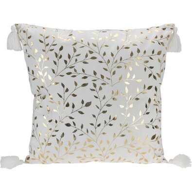 Vzglavnik Golden twig bela, 45 x 45 cm