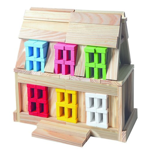 Bino Holzbauset Stadt, 150 Teile
