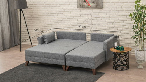 Klappecksofa Bella Corner Right 2 Grey