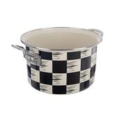 Orion Smaltovaný hrnec Šachovnice Lem , 3 l, pr.20 cm