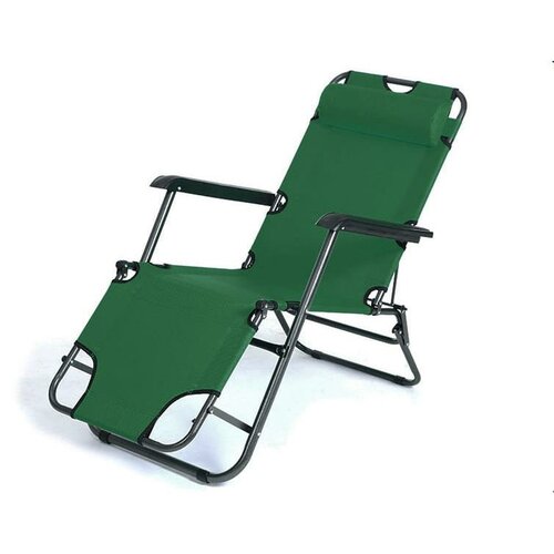 ISwing Polohovací zahradní a plážové lehátko Comfort, zelená, 153 x 60 x 80 cm