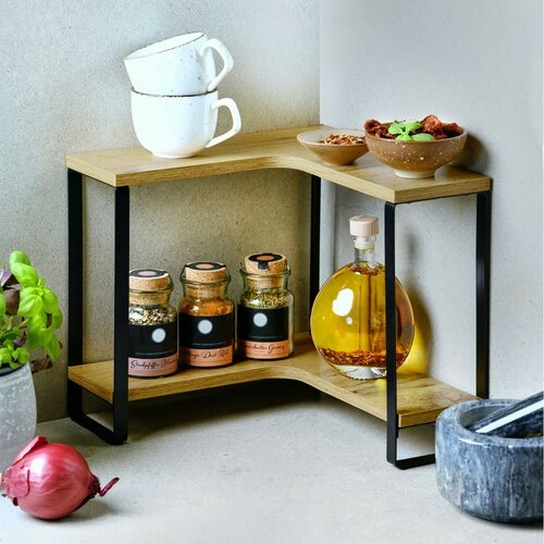 Kesper 27832 Narożna półka kuchenna, dąb sonoma, 30 x 30 x 28 cm