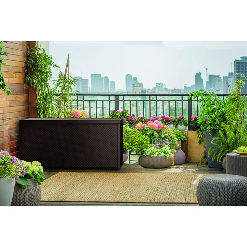 Cutie de depozitare Keter Garden Emily maro, 280 l, 118 x 58 x 45 cm